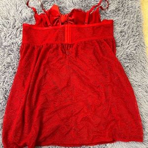 RED LACE BABYDOLL SEXY NWT